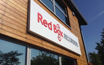 Pan sign fascia for a recorder company.