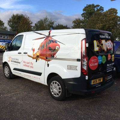 Herts Air Ambulance Vehicle Graphic.